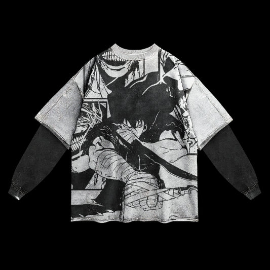 Shadow Monarch - Acid Washed Oversized T-Shirt